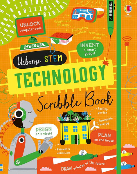 Usborne STEM Scribble Books Collection – 4 Book Set | Science, Technology, Engineering & Maths Activity Books for Kids