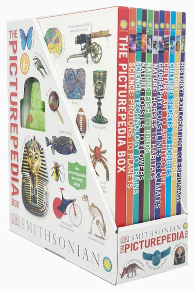The Picturepedia Box 11 Books Collection Set by DK (Picturepedia Box, Science Protons to Planets, Science Technology to Trains, Nature Fossils To Flowers,...