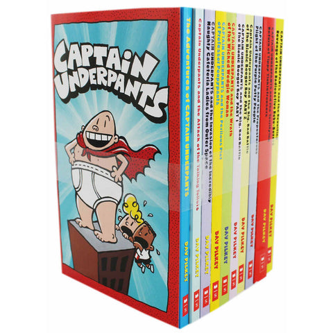 Captain Underpants 10 Books Box Set by Dav Pilkey